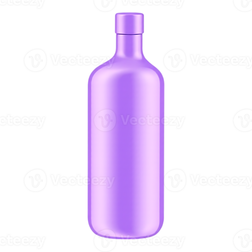 Purple Bottle Mockup on Transparent Background png