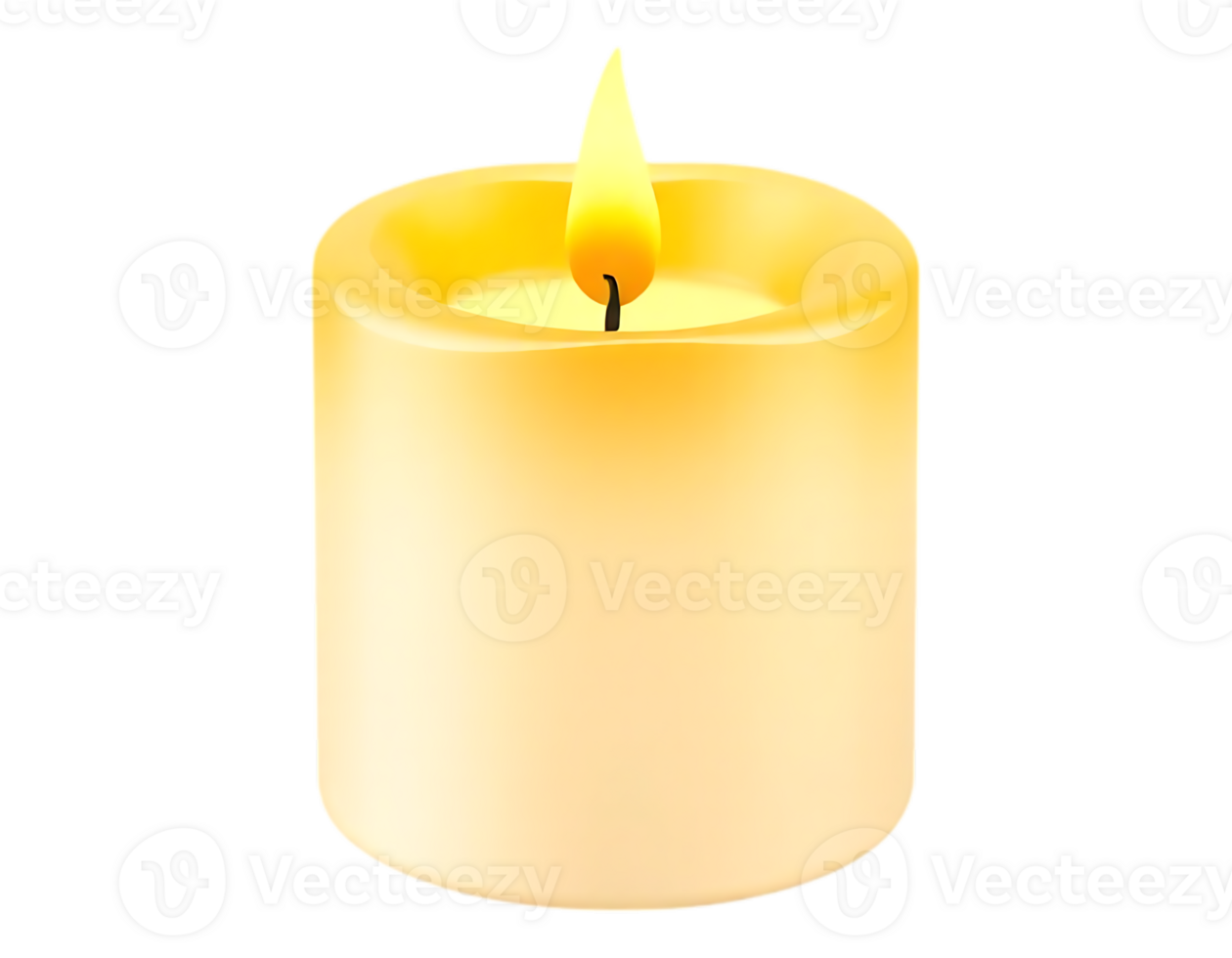 Realistic 3D Candle with Flame png