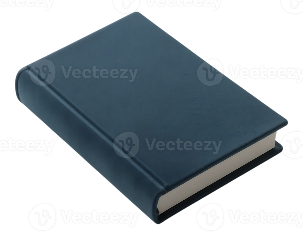 A navy blue hardcover book isolated on a transparent background png