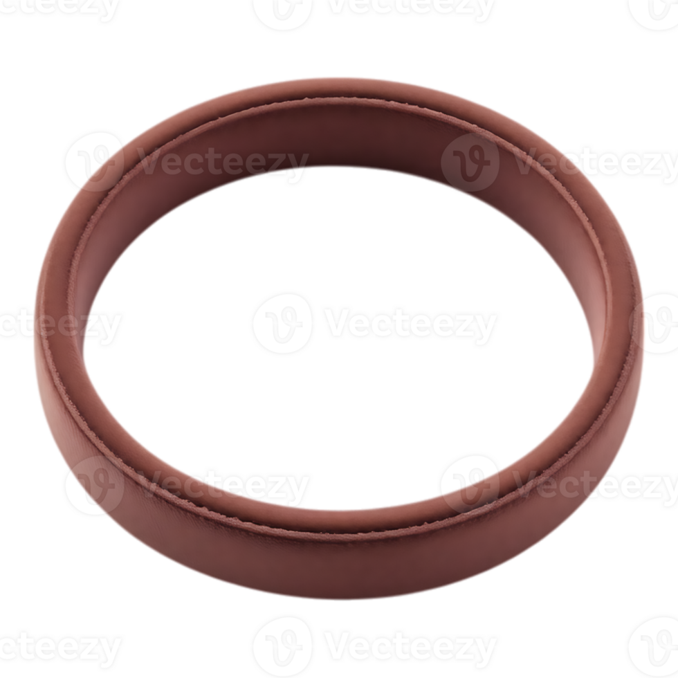 Brown Leather Ring Isolated on Transparent Background png