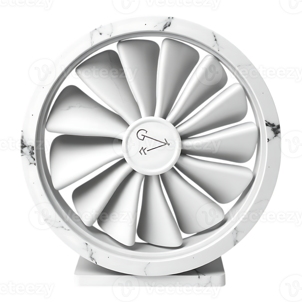 Elegant White Marble Fan Design png