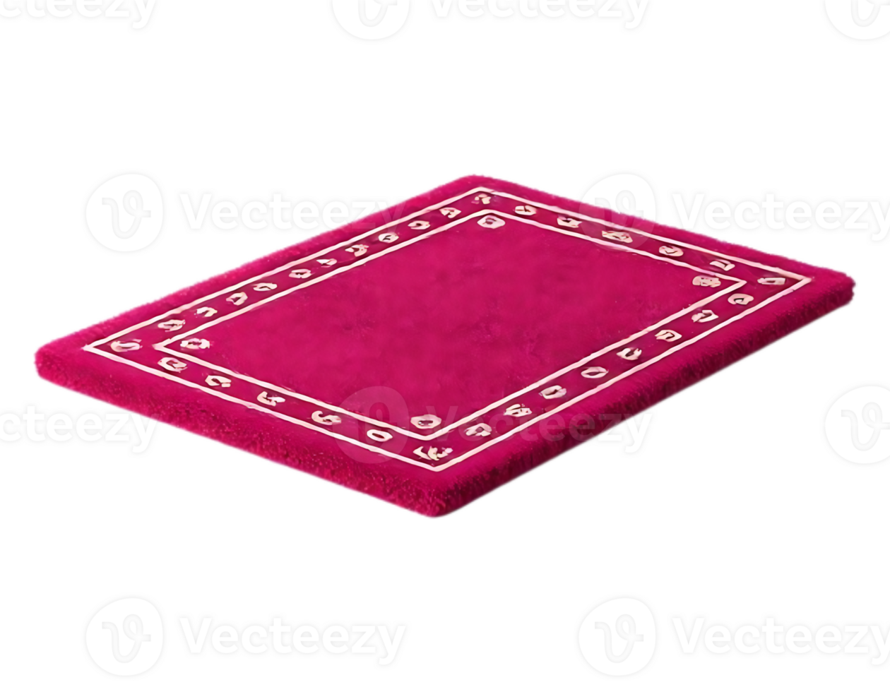 Pink rectangular carpet with a decorative border png