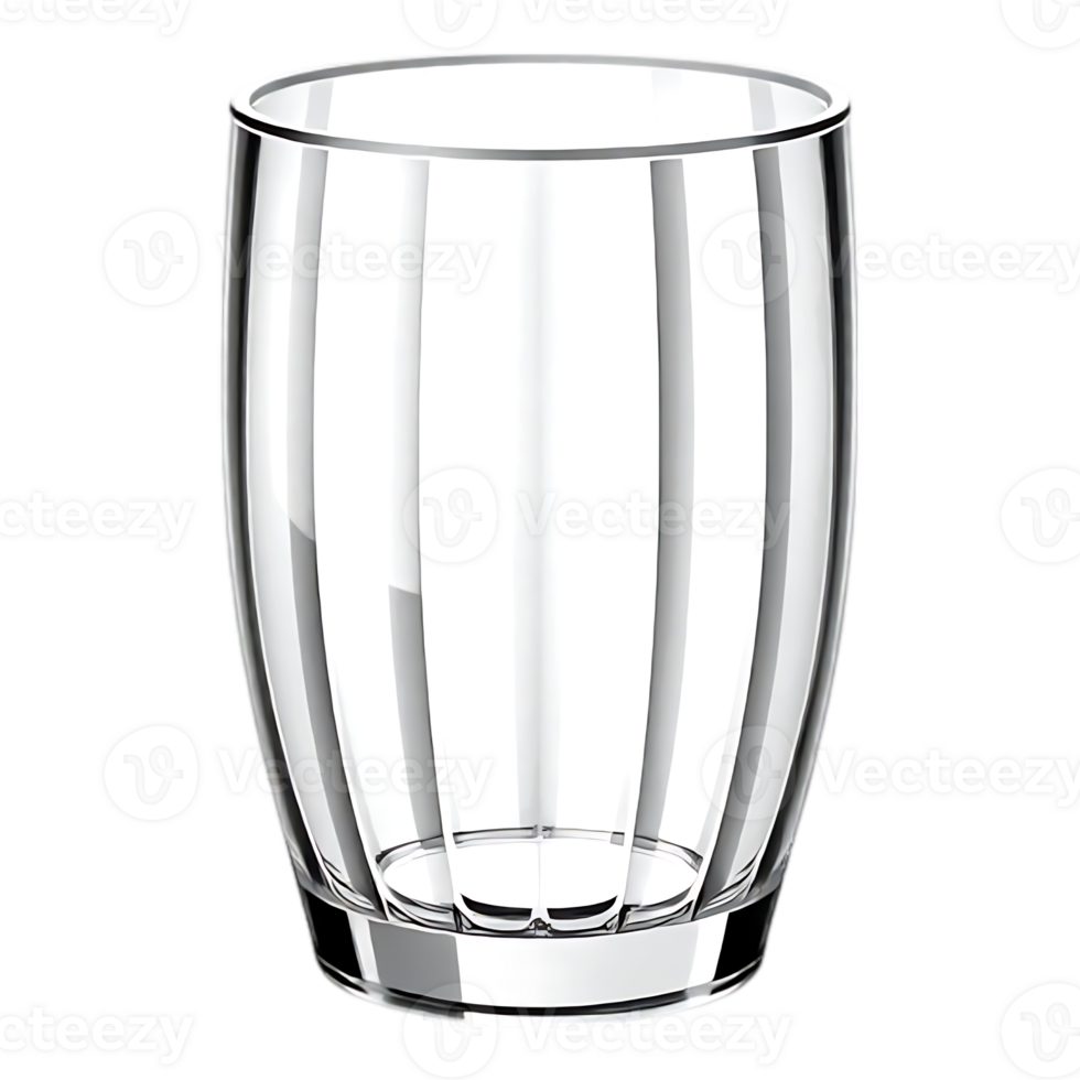 Elegant Empty Drinking Glass for Beverages png