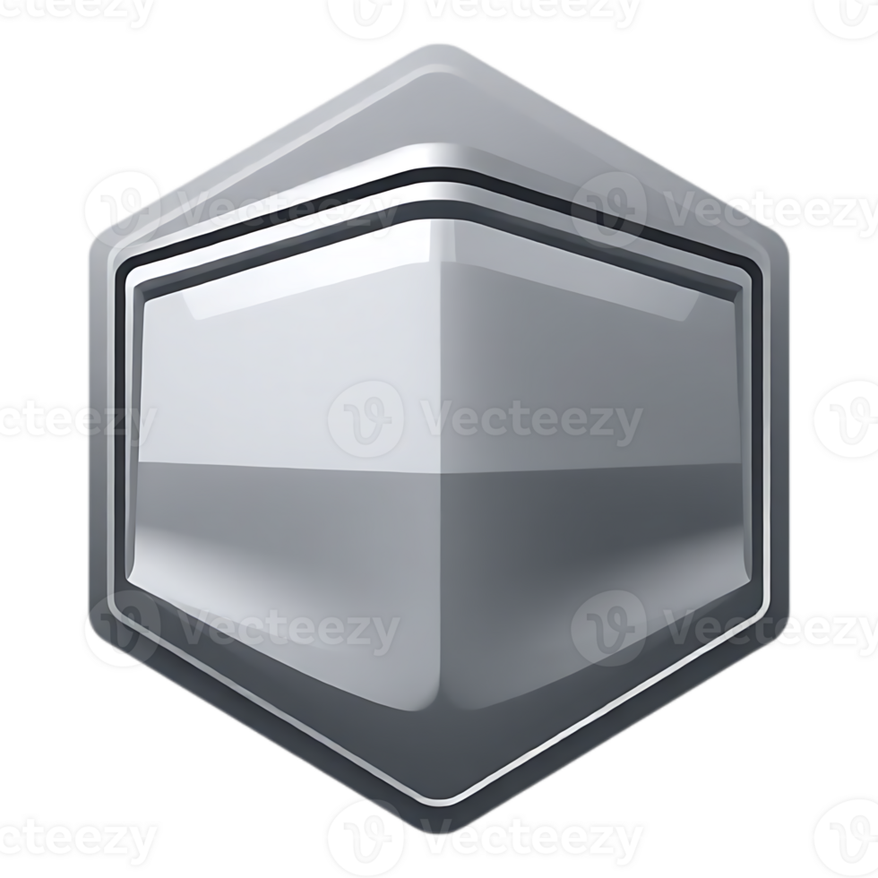 Shiny Metallic 3D Badge for Branding and Awards png