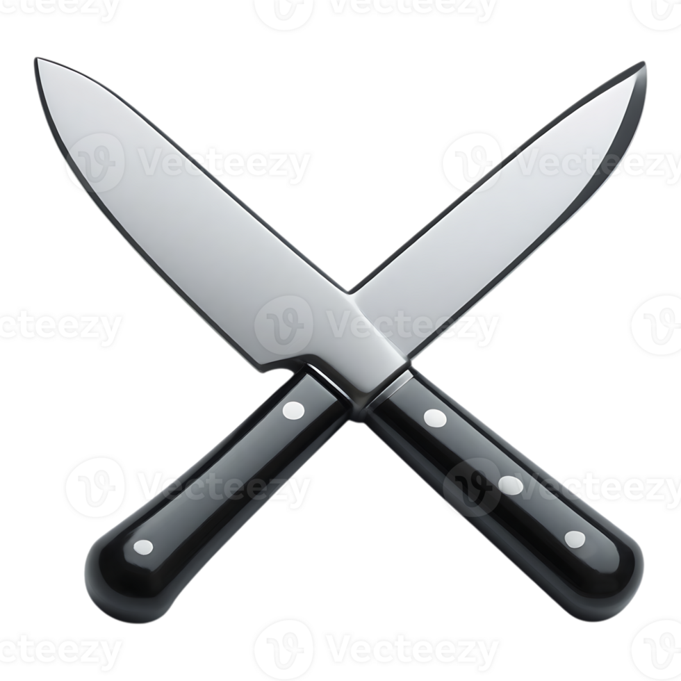 Crossed Chef Knives png