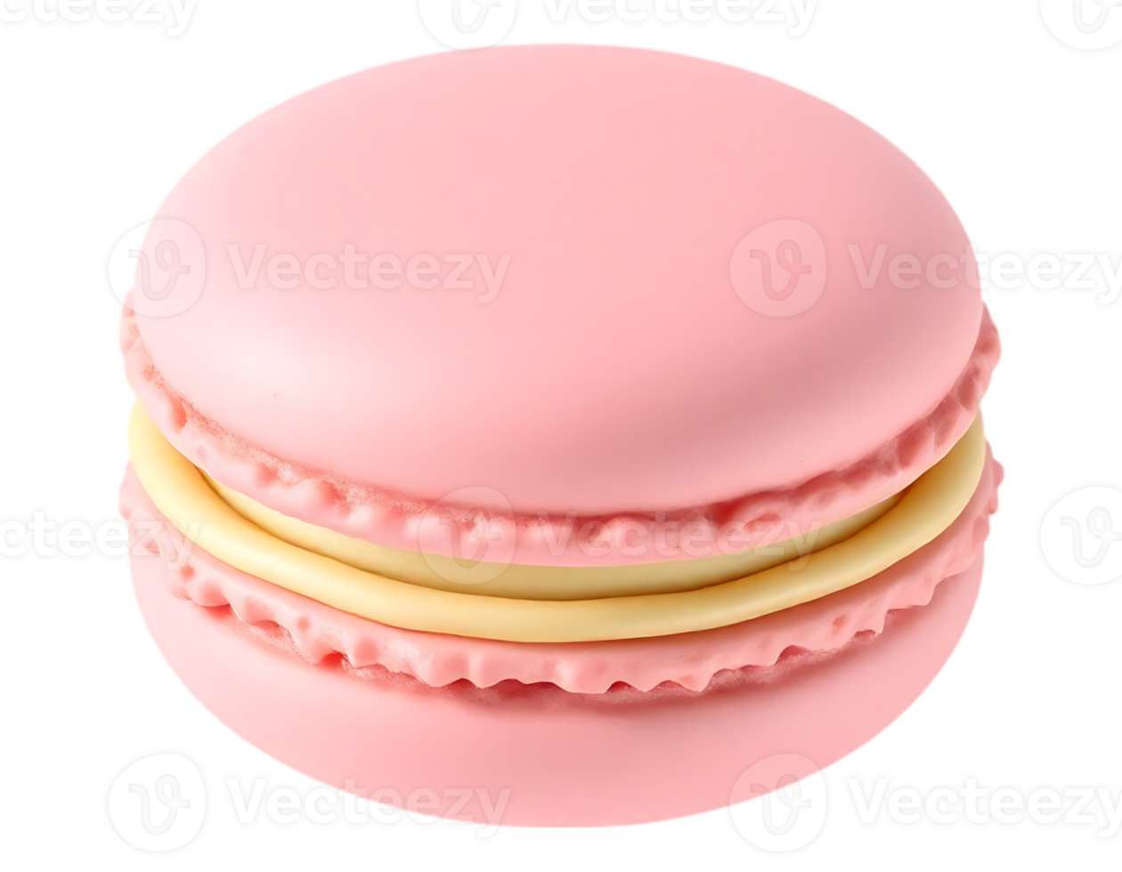 Pink Macaron A Delicious French Pastry with Cream Filling png