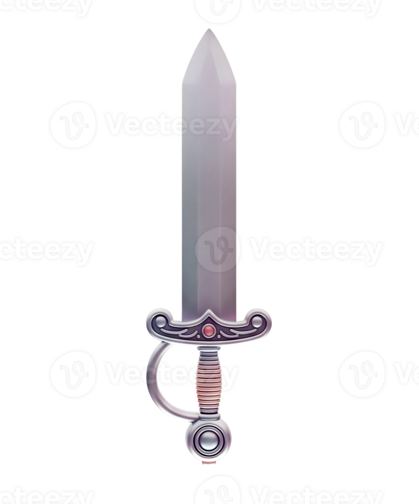 Sword minimalist 3D rendering and smooth renderer png