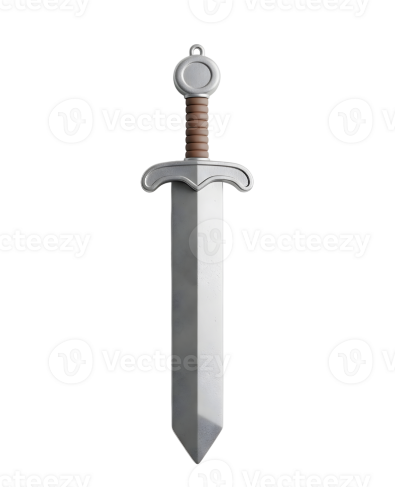 Sword minimalist 3D rendering soft and smooth renderer png