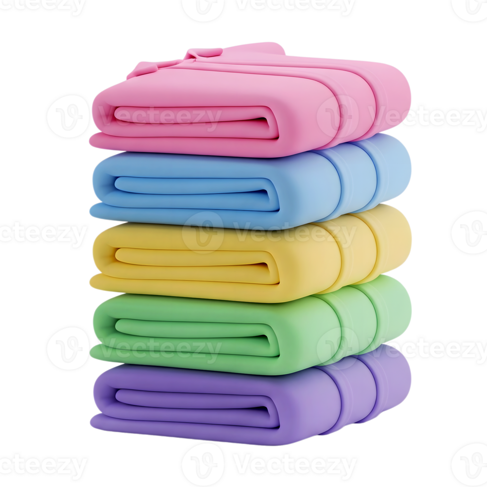 pile of clothes minimalist 3D rendering soft and smooth renderer png