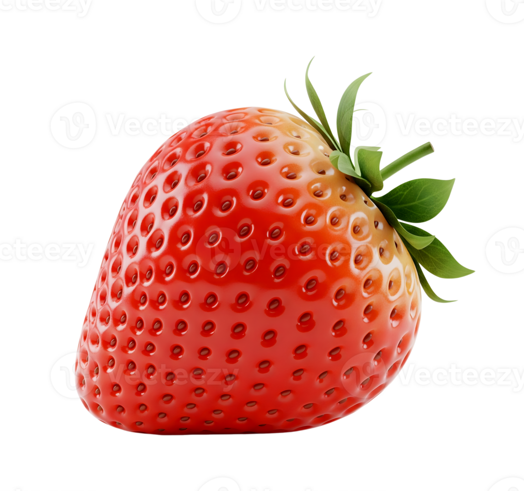 Strawberry minimalist 3D rendering and smooth renderer png