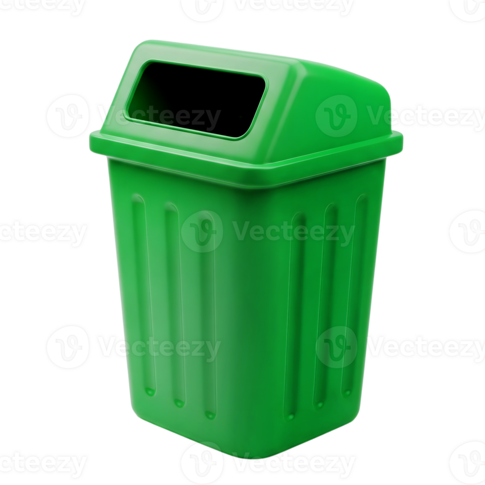 Trash can minimalist 3D rendering soft and smooth renderer png