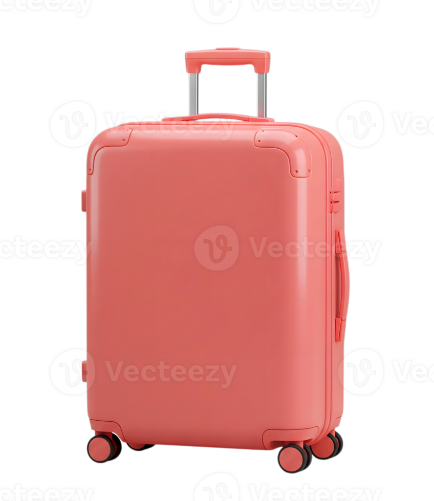Travel suitcase minimalist 3D rendering a soft and smooth renderer png