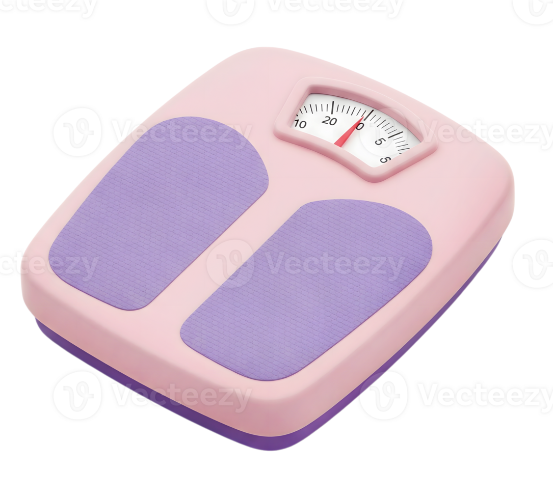 Body weight scale minimalist 3D rendering soft and smooth renderer png