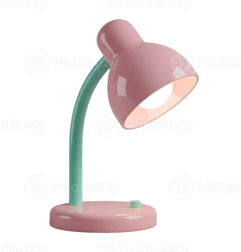 Desk lamp minimalist 3D rendering a smooth renderer png