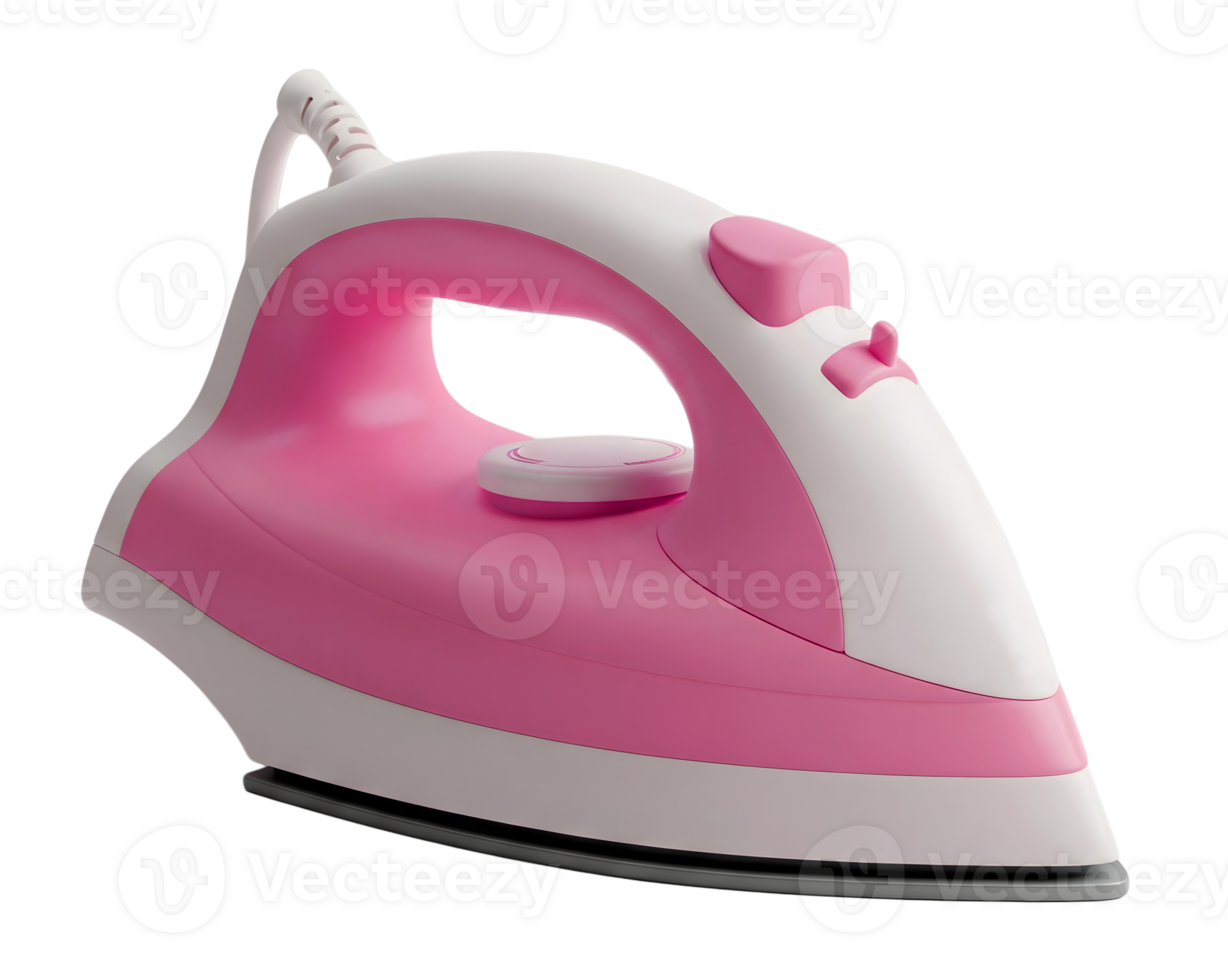 Clothes iron minimalist 3D rendering in a soft and smooth renderer png
