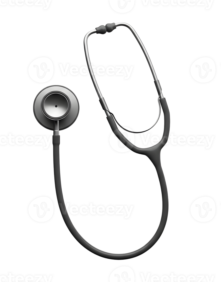 Medical Stethoscope Minimalist 3D Rendering in a Soft And Smooth Renderer png