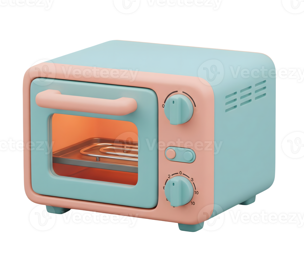 Oven Minimalist 3D Rendering in a Soft And Smooth Renderer png