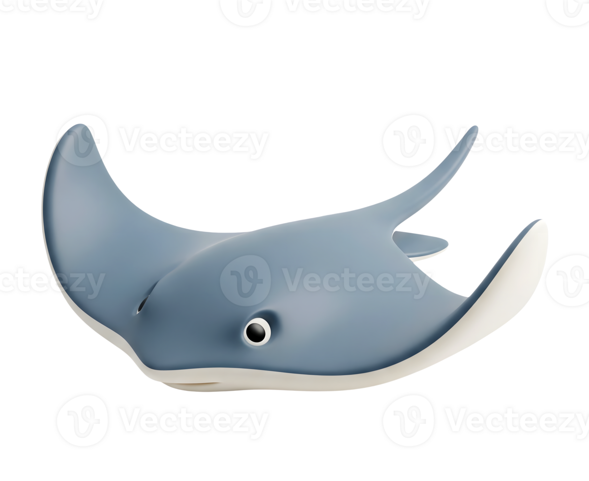Stingray Minimalist 3D Rendering in a Soft And Smooth Renderer png