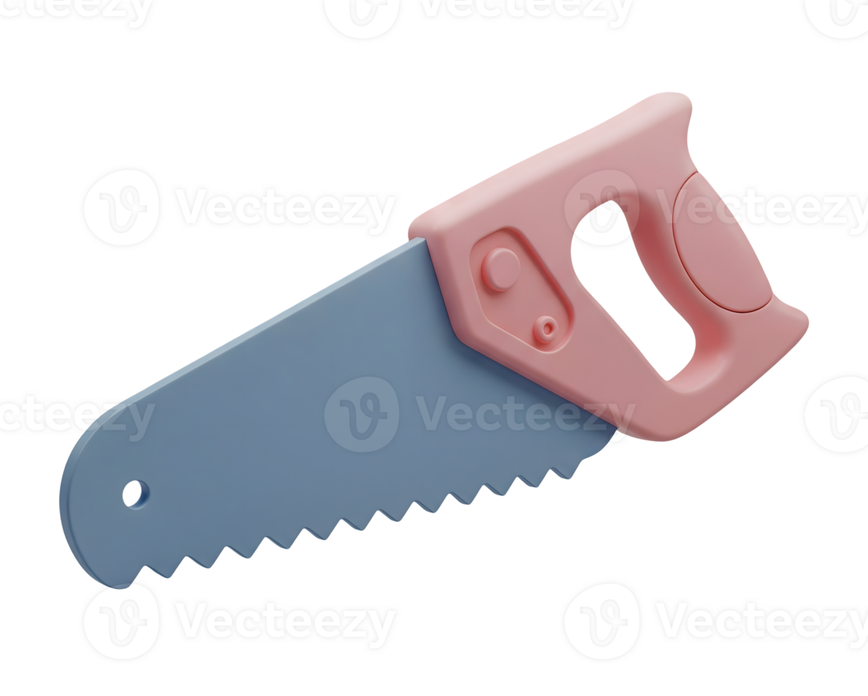 Hand Saw Minimalist 3D Rendering in a Soft And Smooth Renderer png