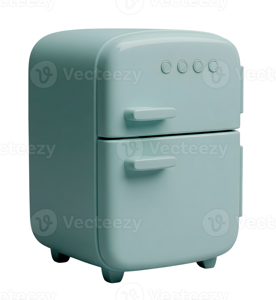 Refrigerator Minimalist 3D Rendering in a Soft And Smooth Renderer png