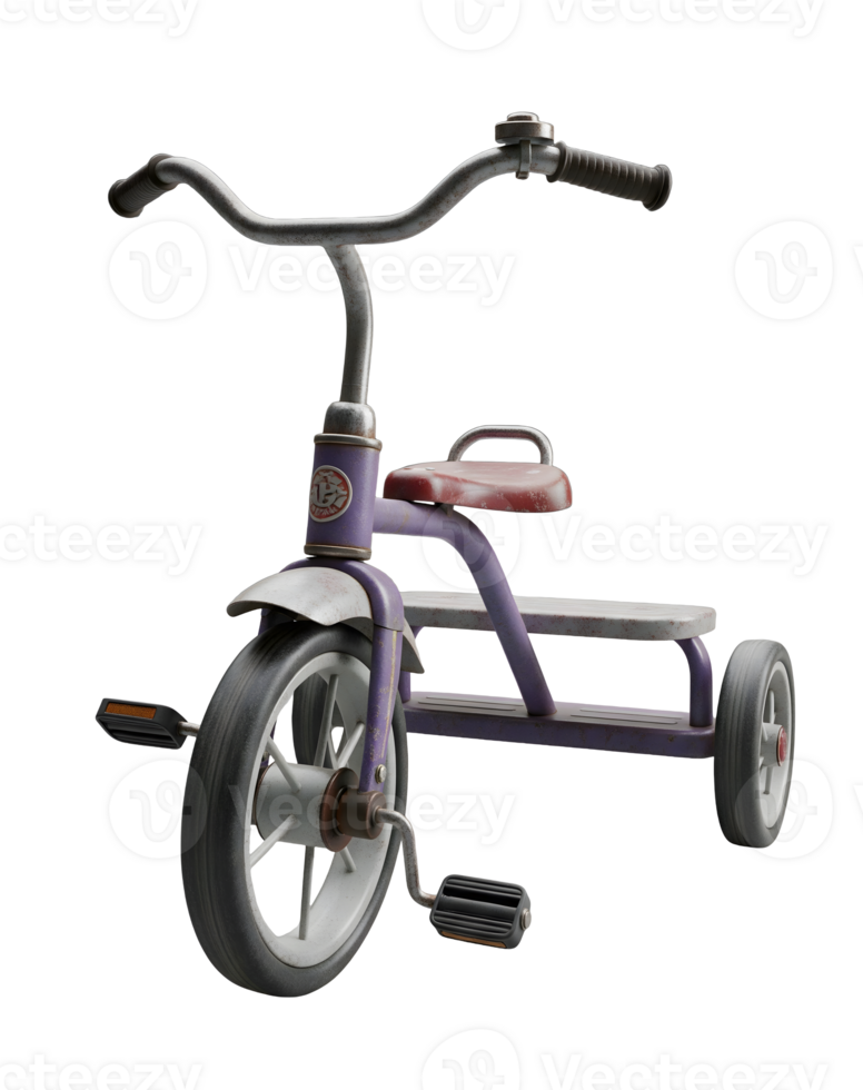 Childrens Tricycle Minimalist 3D Rendering And Smooth Renderer png