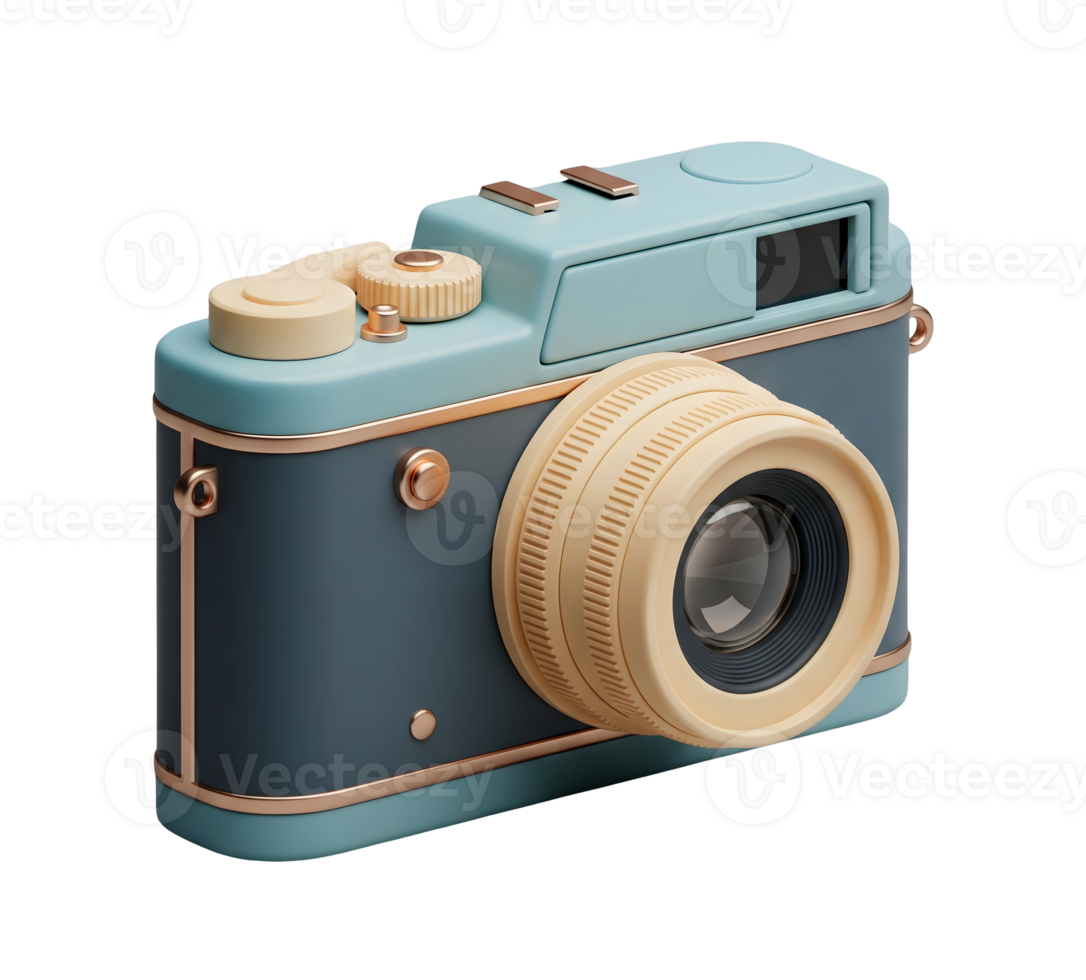 Vintage Film Camera Minimalist 3D Rendering Soft And Smooth Renderer png