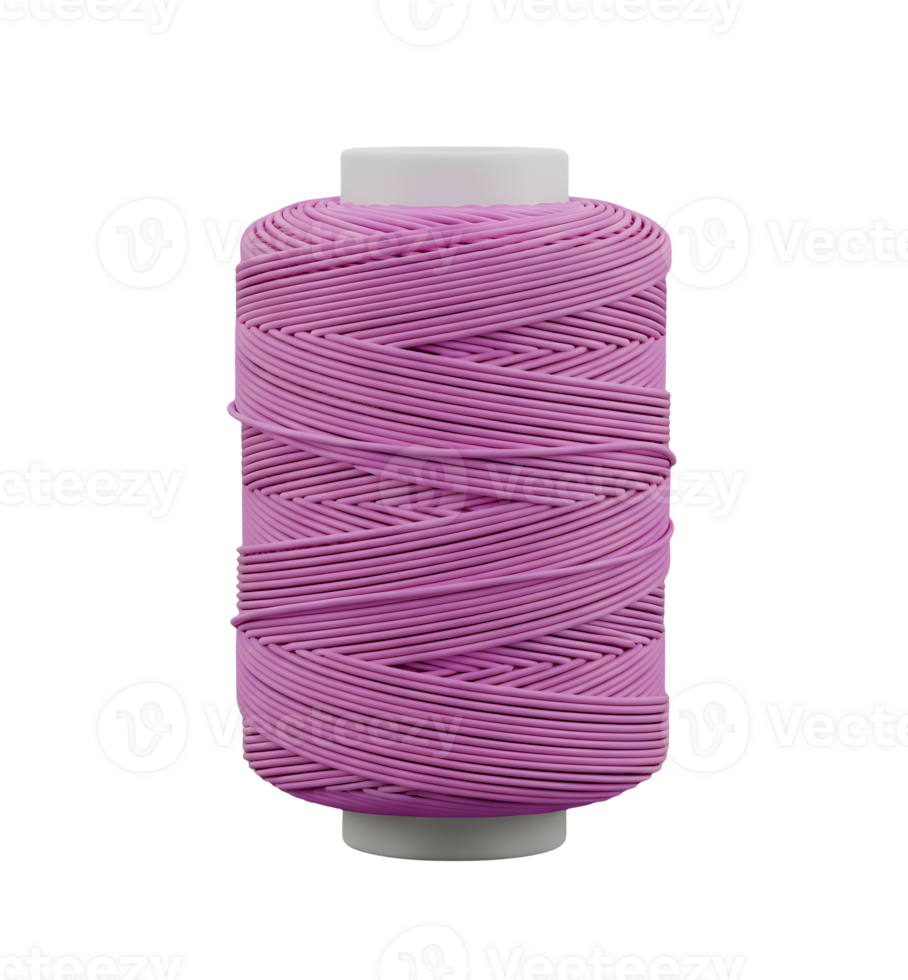 Spool of Thread Minimalist 3D Rendering in a Soft And Smooth Renderer png