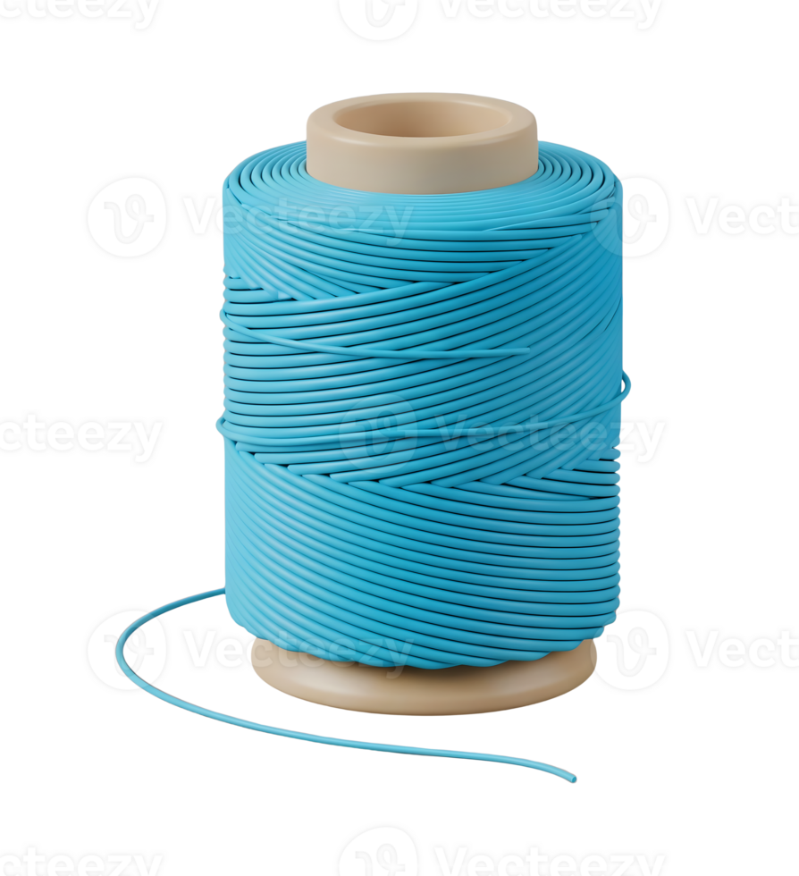 Spool of Thread Minimalist 3D Rendering in Soft And Smooth Renderer png