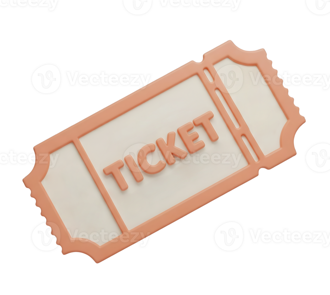 Admission Ticket Minimalist 3D Rendering And Smooth Renderer png
