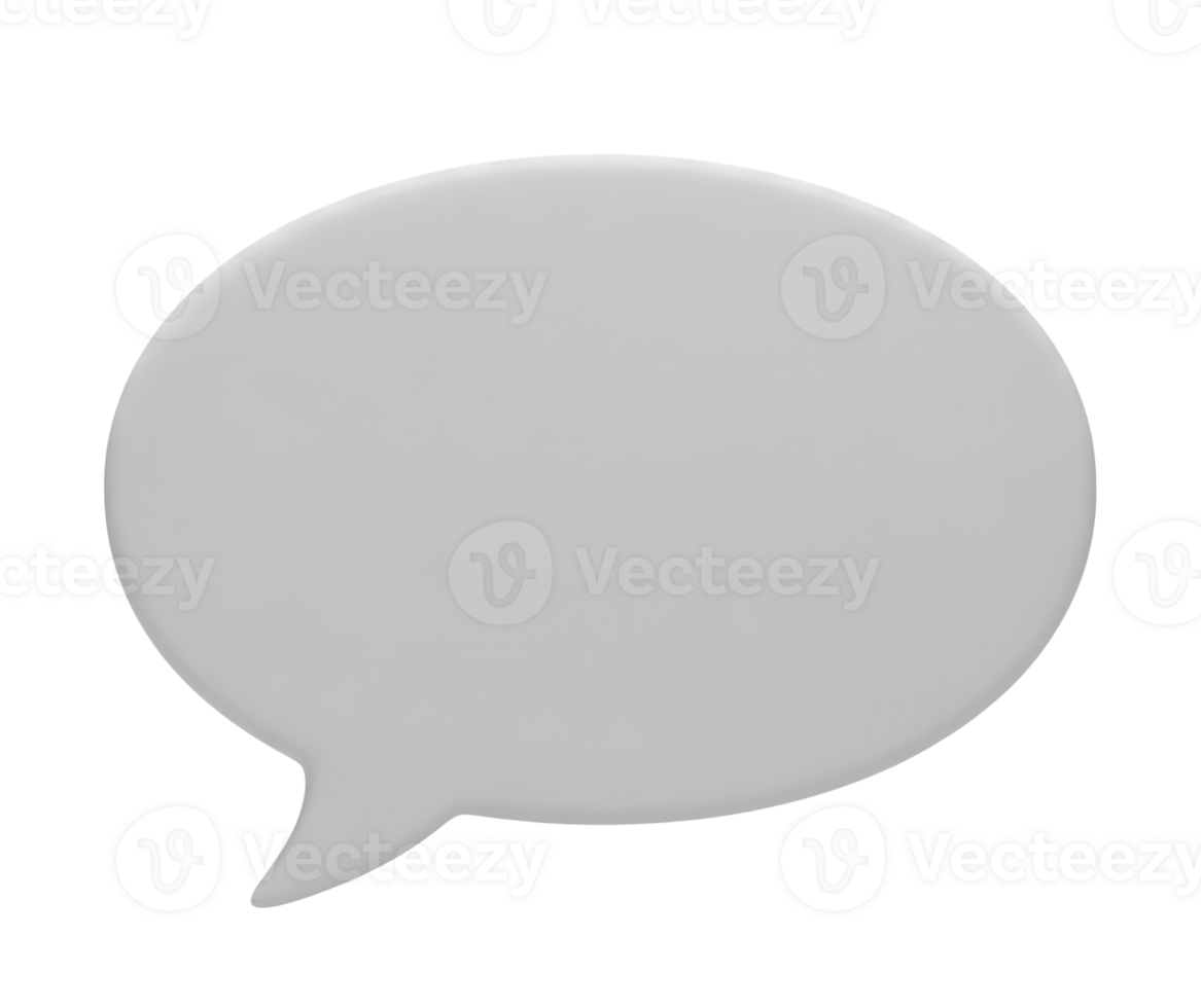 Speech Bubble Minimalist 3D Rendering in a Soft And Smooth Renderer png