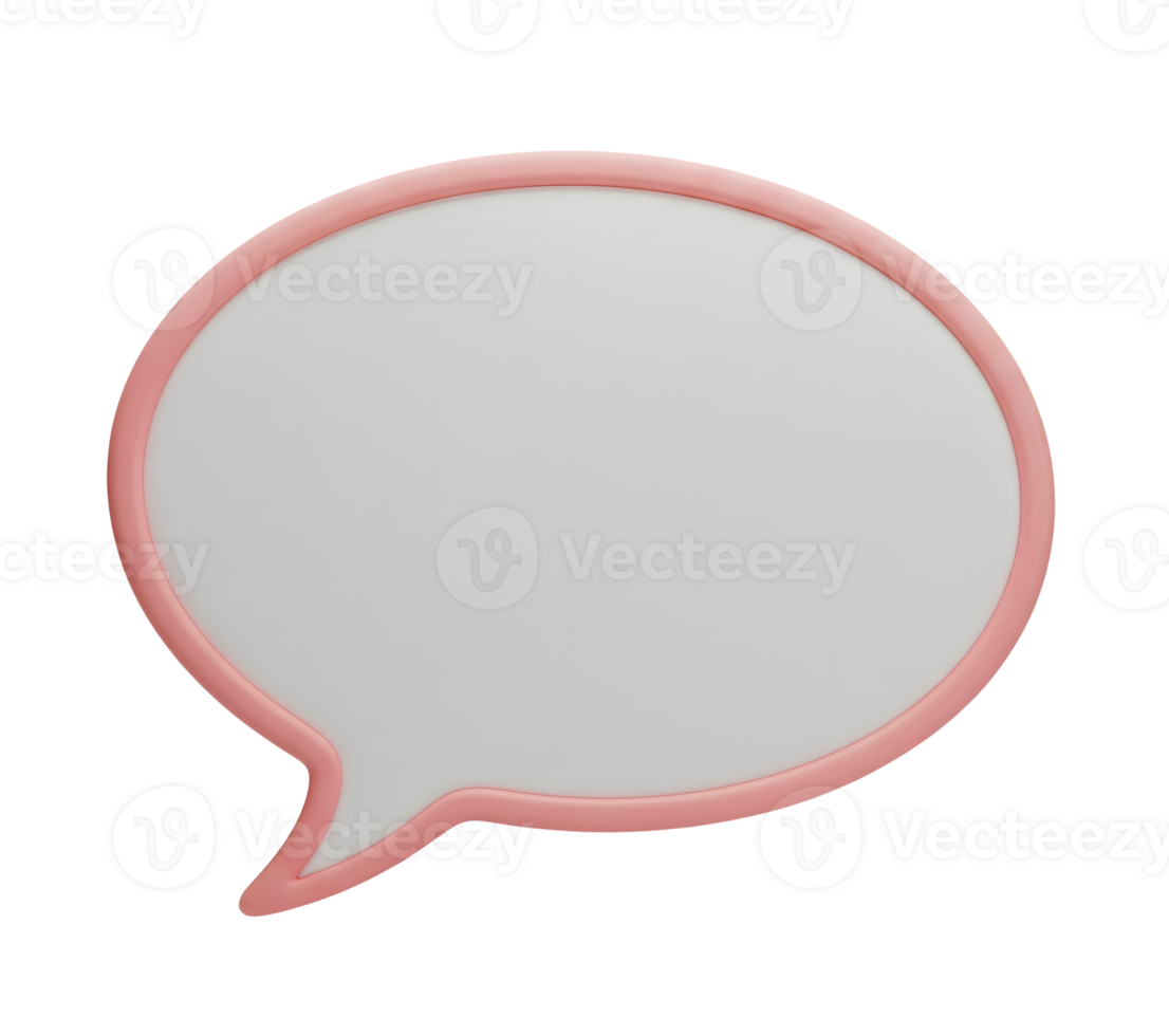 Speech Bubble Minimalist 3D Rendering in a Soft Smooth Renderer png