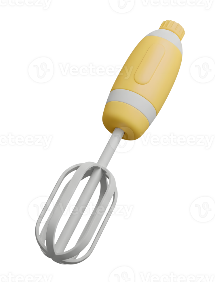 Handheld Whisk Minimalist 3D Rendering in Soft And Smooth Renderer png