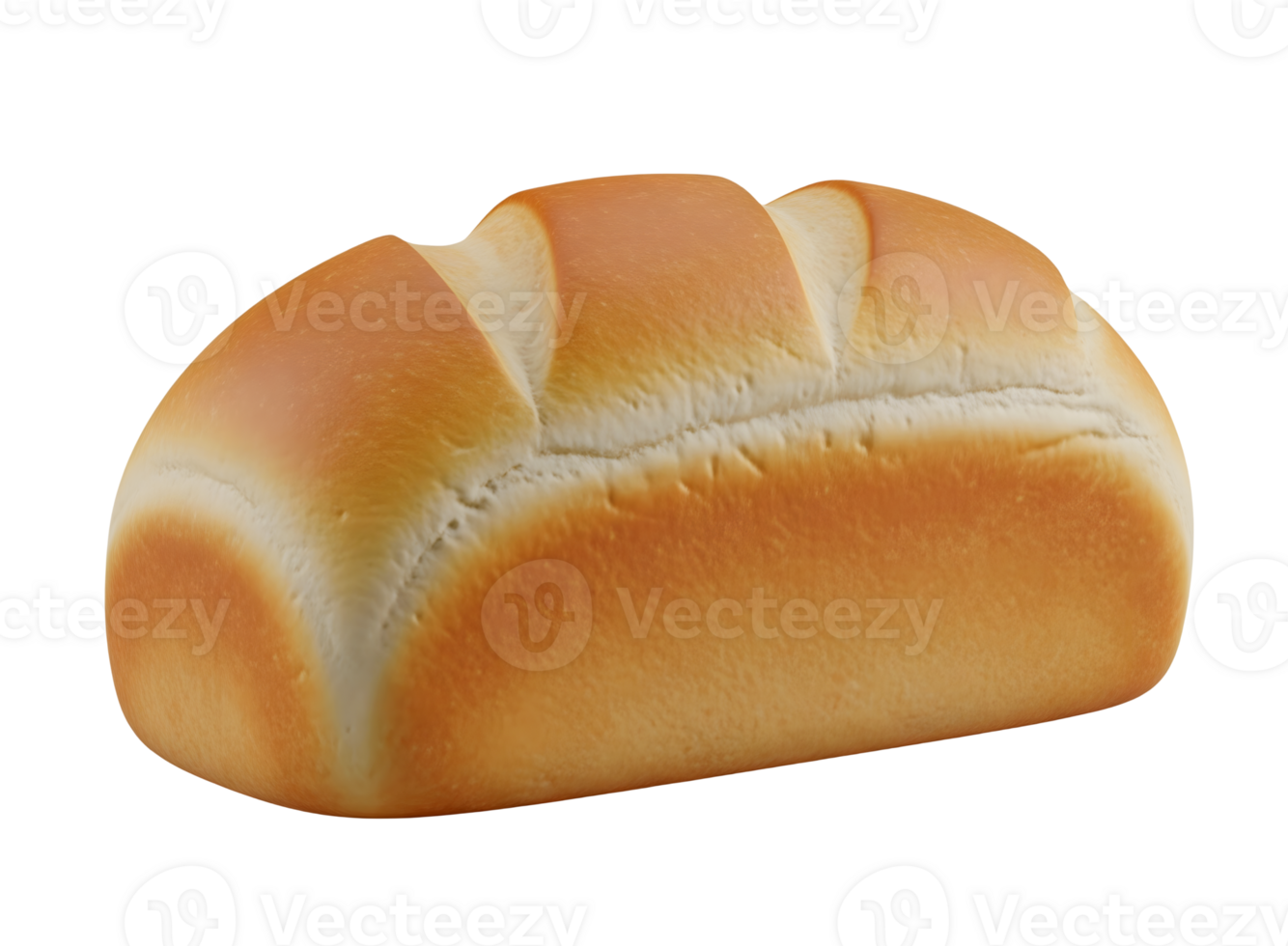 Fresh Bread Minimalist 3D Rendering in a Soft Smooth Renderer png