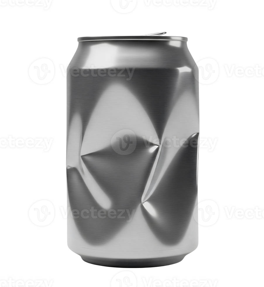 Dented Aluminum Soda Can Minimalist 3D Rendering And Smooth Renderer png