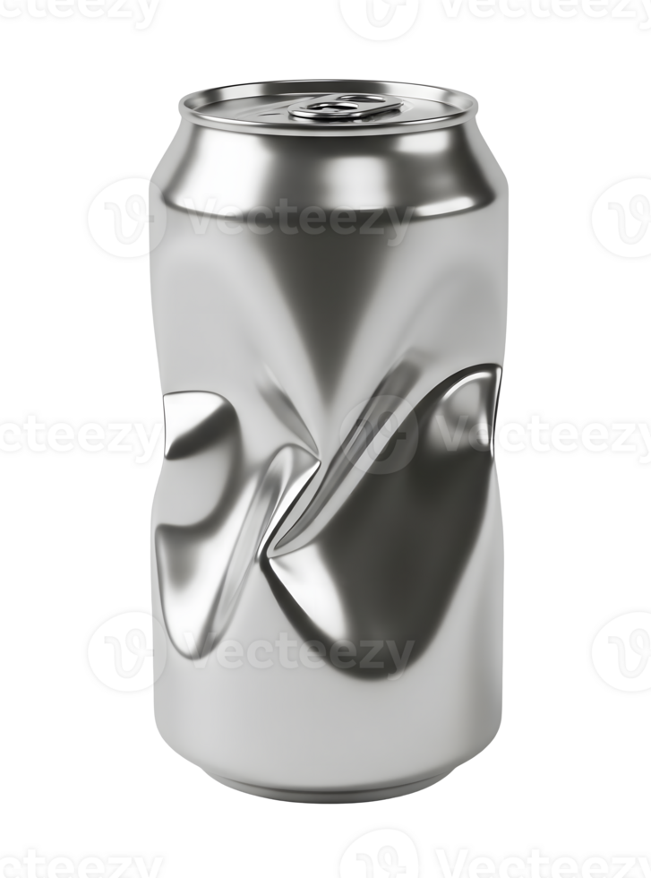 Dented Aluminum Soda Can Minimalist 3D Rendering Soft And Smooth Renderer png