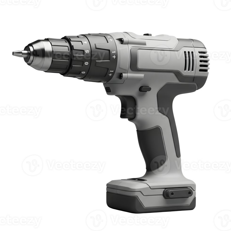 Cordless Power Drill Minimalist 3D Rendering in Soft And Smooth Renderer png