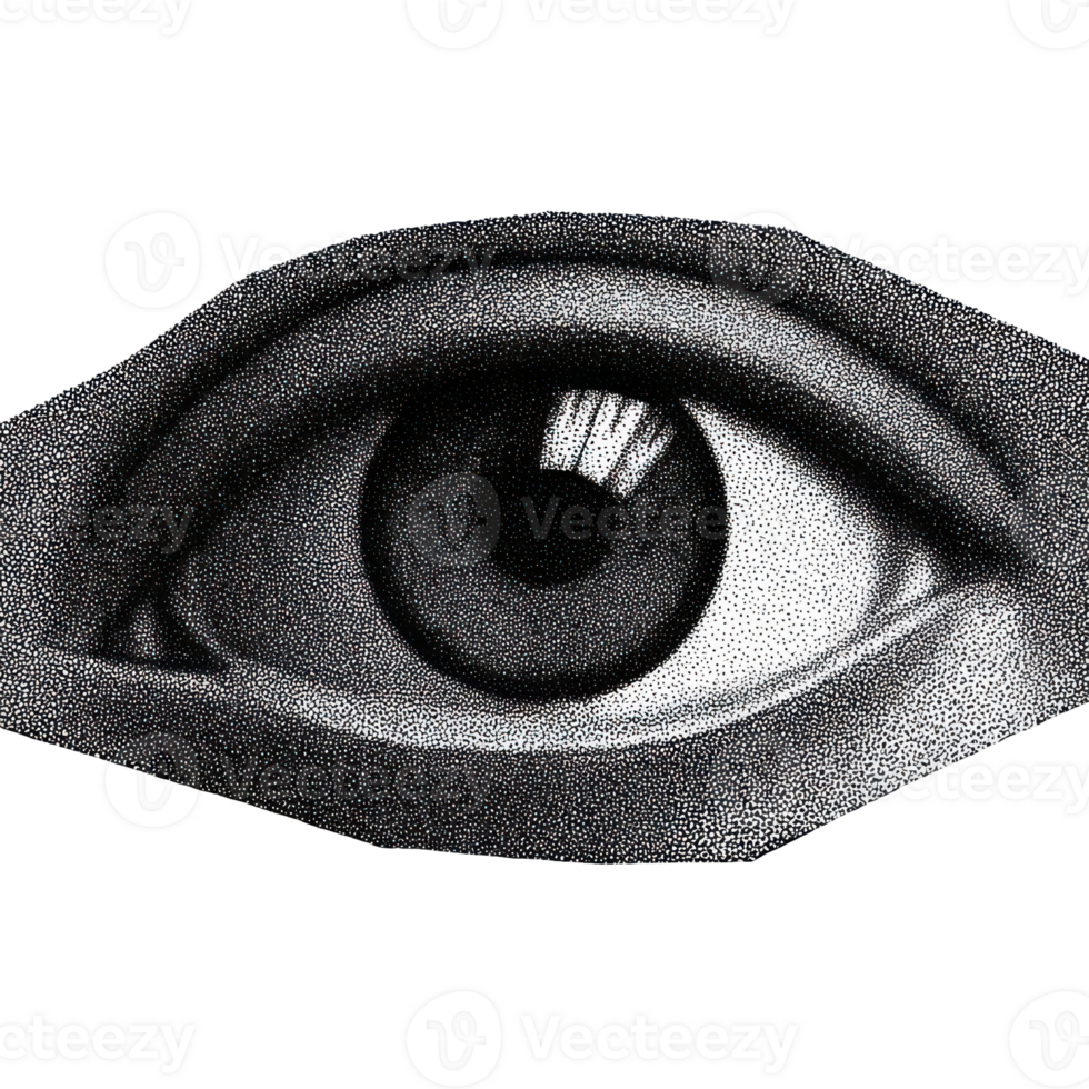 Vintage Engraved Eye Illustration Isolated On Transparent Background png
