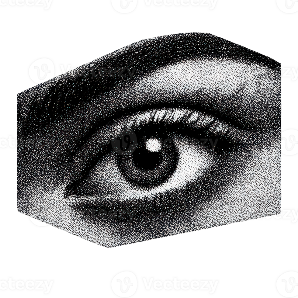 Vintage Engraved Eye Illustration. Retro Optical Illustration Isolated png