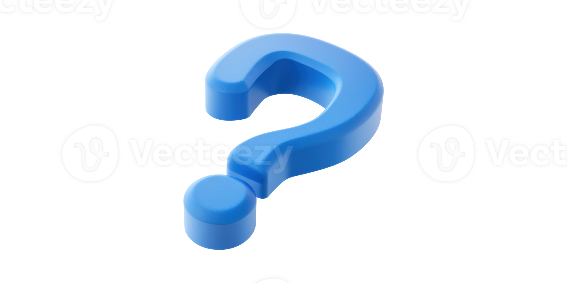 3D Blue Question Mark Symbol. Represents Inquiry, Curiosity, And Problem Solving Isolated On Transparent Background png