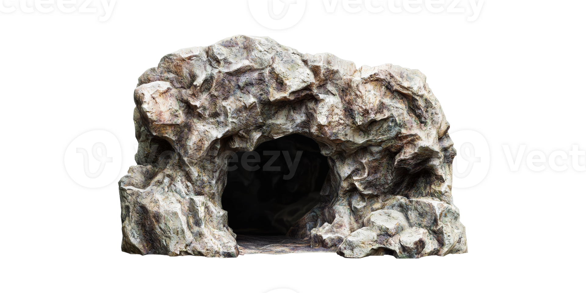 Rocky Cave Entrance. Natural Shelter And Exploration Concept Isolated On Transparent Background png