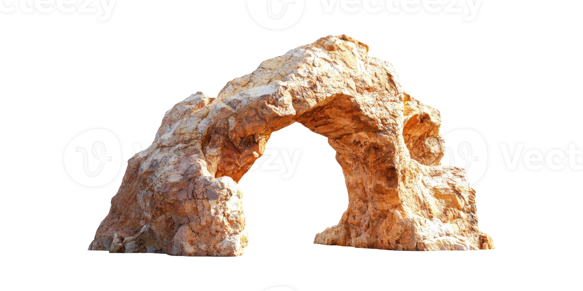 Natural Rock Arch Formation. Geological Structure And Erosion Symbolism Isolated On Transparent Background png