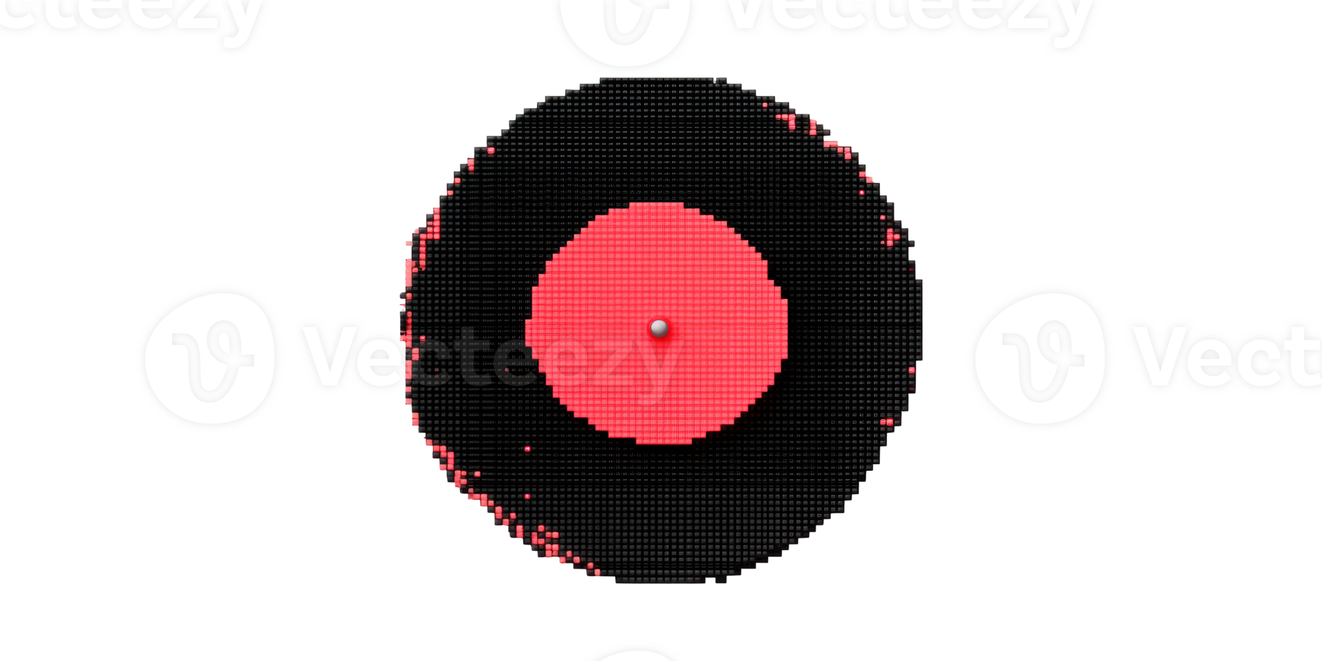 Abstract Pixelated Vinyl Record Design. Modern Art And Music Concept Isolated On Transparent Background png