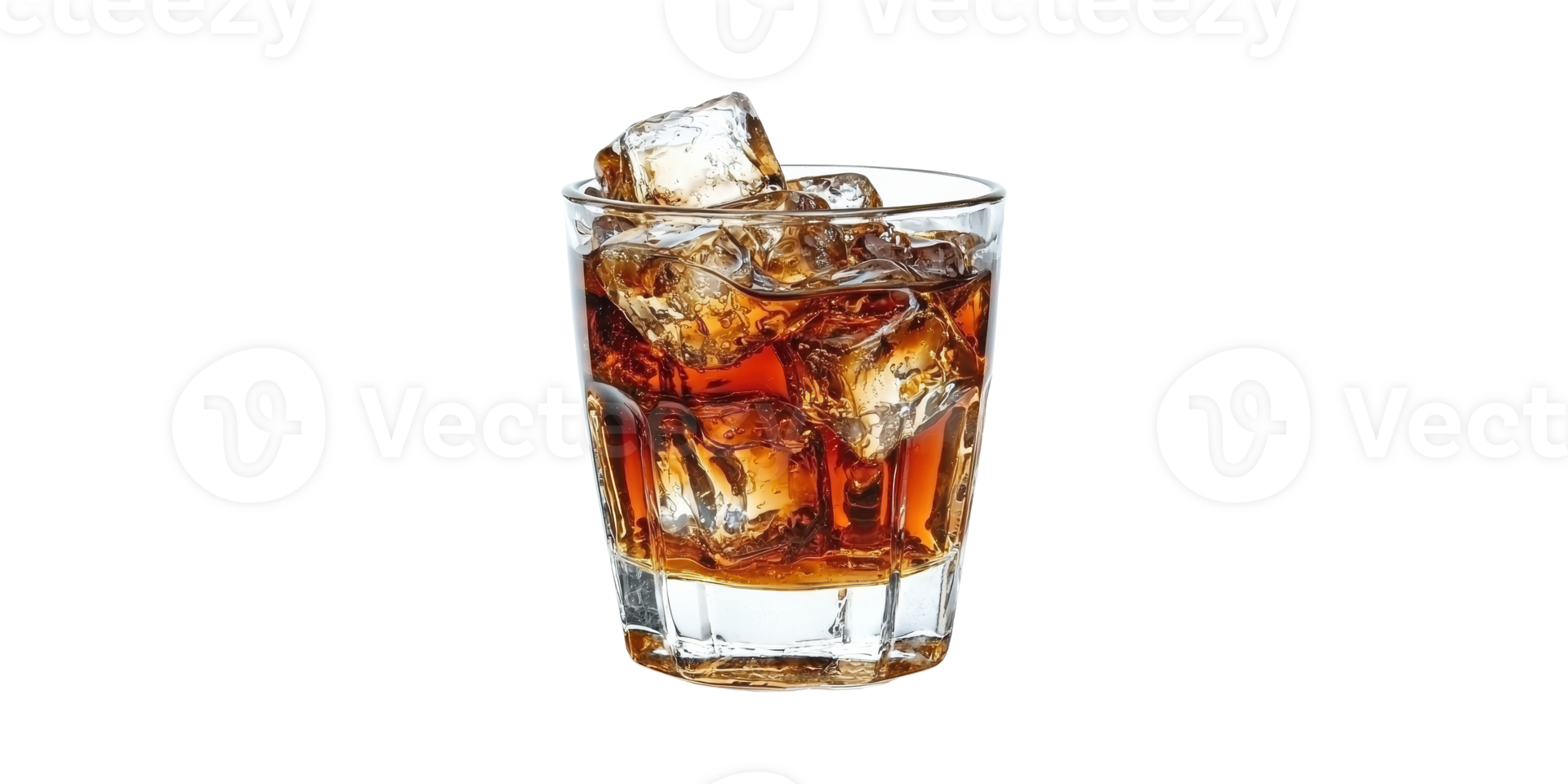 Glass Of Whiskey With Ice Cubes. Refreshing Beverage For Relaxation And Social Gatherings Isolated On Transparent Background png