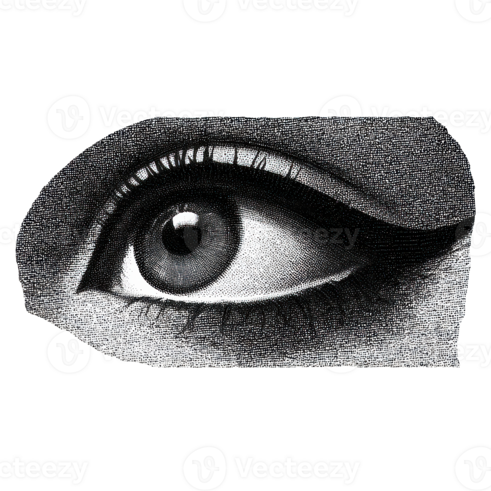 Vintage Eye Illustration Isolated On Transparent Background png