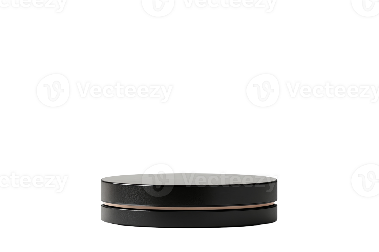Sleek black circular stand on a transparent background. Perfect to feature an object for promotion in product photography png