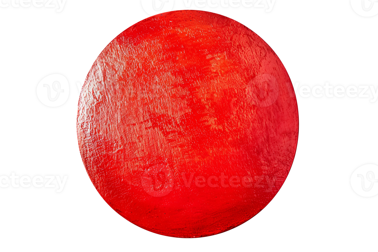 A vibrant red sphere, textured and luminescent, floats against a stark transparent background, radiating an otherworldly glow png