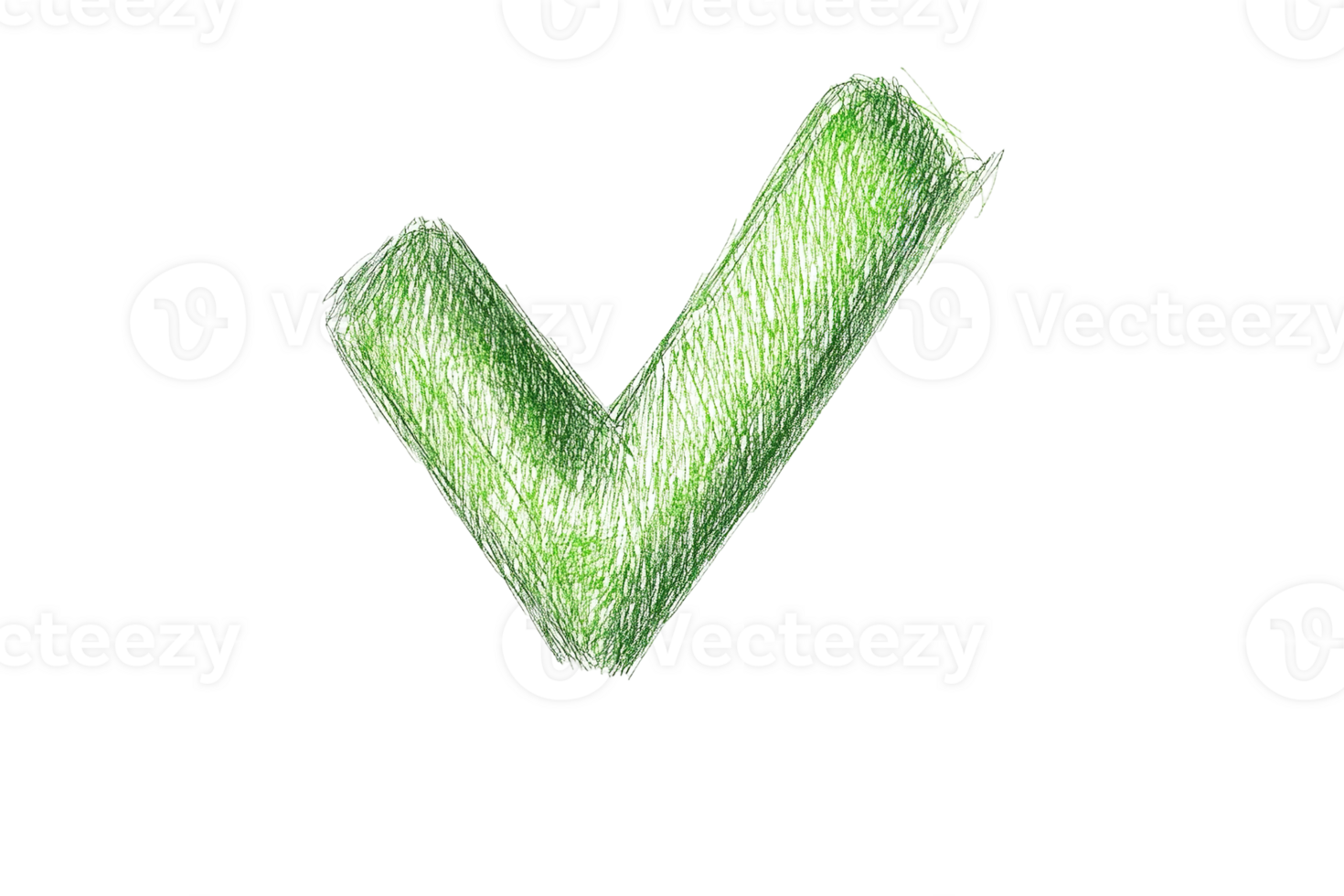 Green checkmark icon. Hand-drawn style illustration on a plain background png