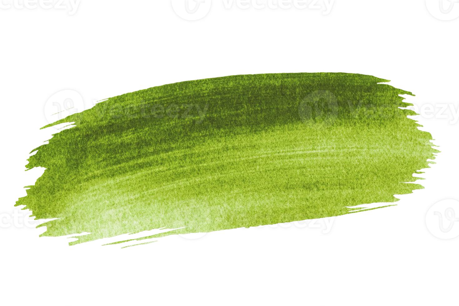 Watercolor brush stroke in shades of green on a transparent background png
