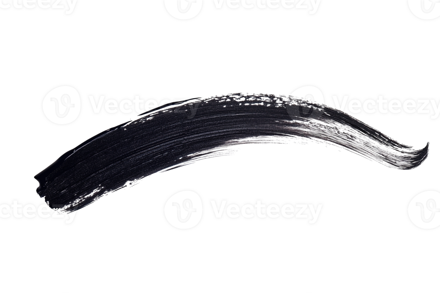 Dark arc texture on solid black. Textured brushstroke, glossy. Visual element png