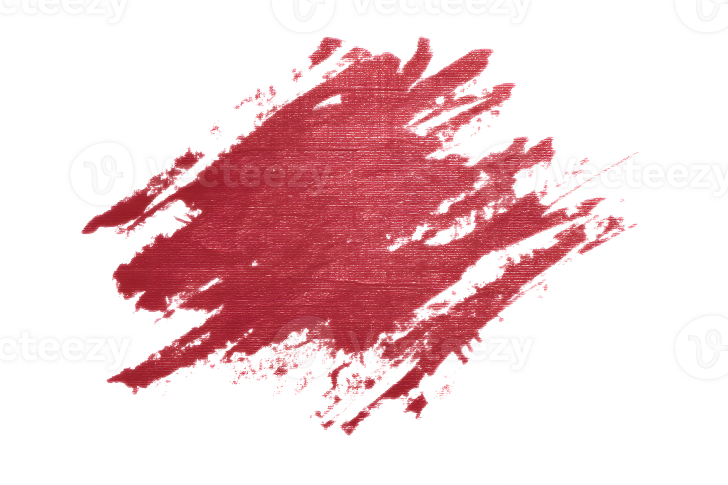 Rough red color blob on transparent background. Stroke texture is imperfect and unrefined png